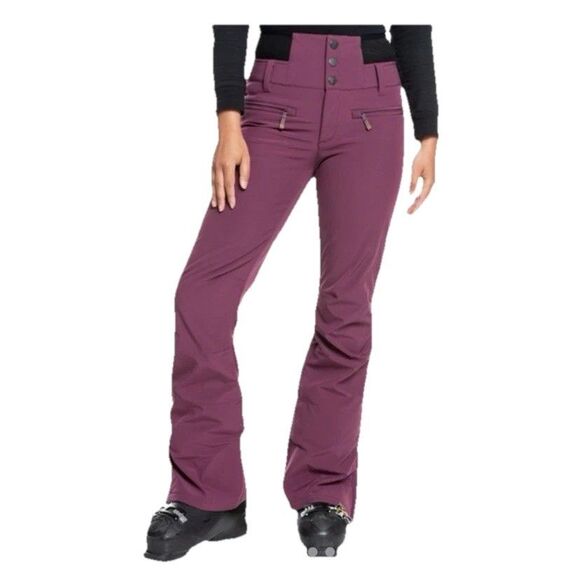 Roxy Rising High Snowboard Ski Pants Burgundy Size Small - Picture 1 of 14